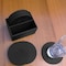 Dacasso Black Leather 10 Round Coaster Set with Holder AG-1035 - alternate 7
